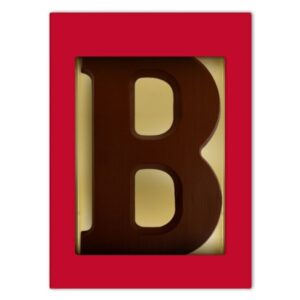 Chocoladeletter B puur 80 gram