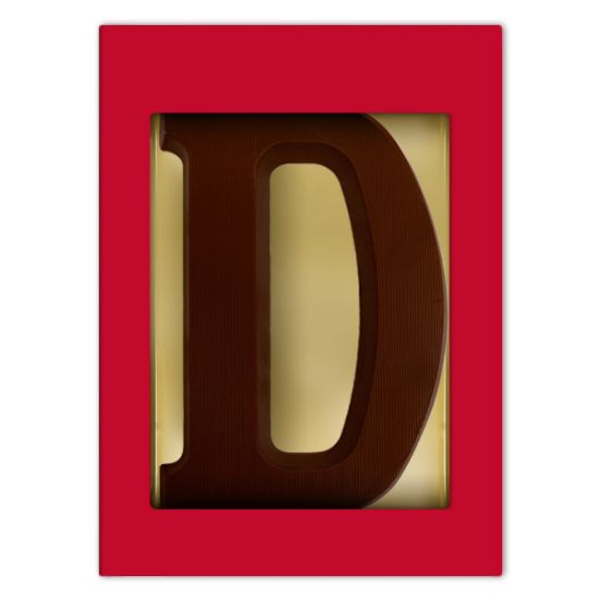 CL00045.001-001 (Chocoladeletter D puur 80 gram) Chocoladeletter D puur 80 gram