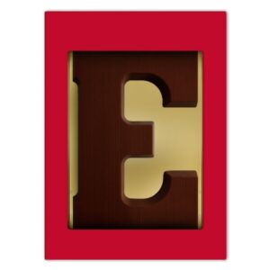Chocoladeletter E puur 200 gram