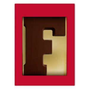 Chocoladeletter F puur 200 gram