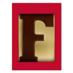 Chocoladeletter F puur 80 gram