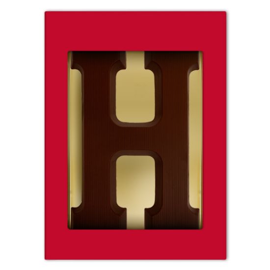 CL00093.001-001 (Chocoladeletter H puur 80 gram) Chocoladeletter H puur 80 gram