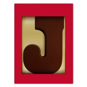 Chocoladeletter J puur 200 gram