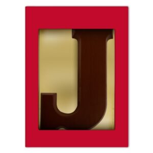 Chocoladeletter J puur 80 gram