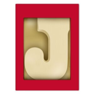 Chocoladeletter J wit 200 gram