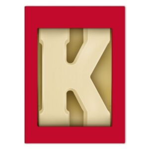 Chocoladeletter K wit 200 gram