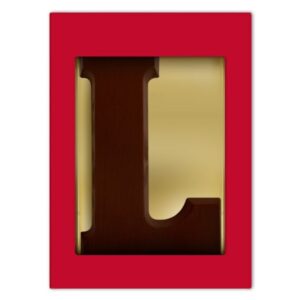 Chocoladeletter L puur 80 gram