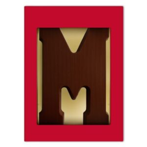 Chocoladeletter M puur 200 gram