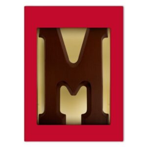 Chocoladeletter M puur 80 gram