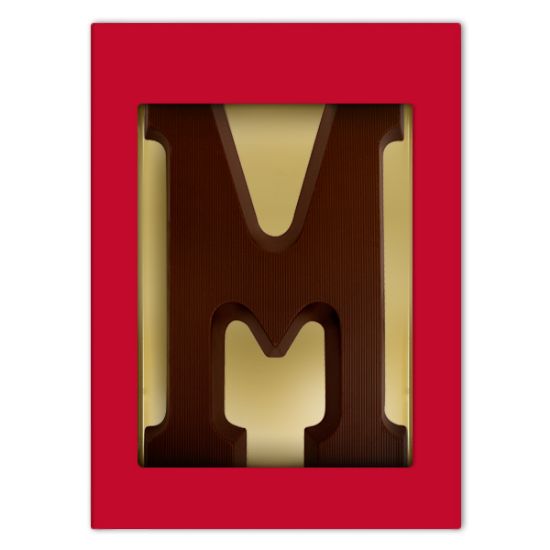 CL00157.001-001 (Chocoladeletter M puur 80 gram) Chocoladeletter M puur 80 gram