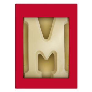 Chocoladeletter M wit 80 gram