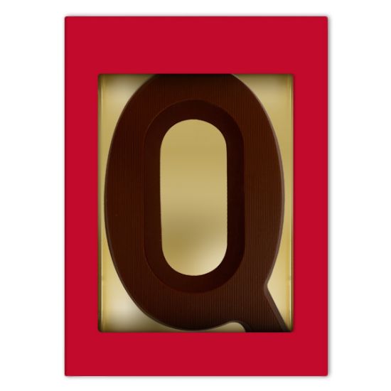 CL00205.001-001 (Chocoladeletter Q puur 80 gram) Chocoladeletter Q puur 80 gram