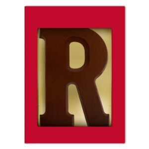 Chocoladeletter R puur 80 gram