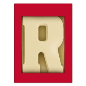 Chocoladeletter R wit 200 gram