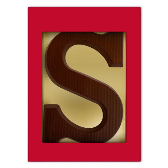 CL00230.001-001 (Chocoladeletter S puur 80 gram) Chocoladeletter S puur 80 gram