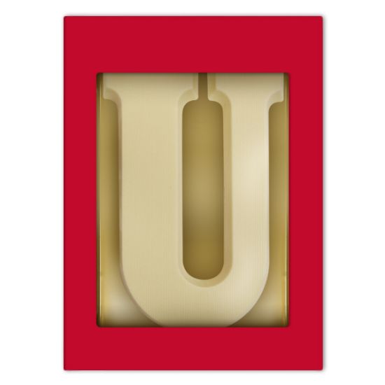 CL00258.001-001 (Chocoladeletter U wit 80 gram) Chocoladeletter U wit 80 gram
