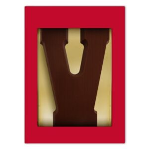 Chocoladeletter V puur 200 gram