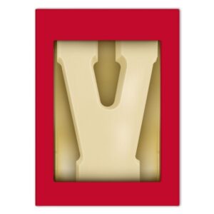 Chocoladeletter V wit 200 gram