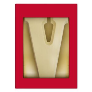 Chocoladeletter V wit 80 gram