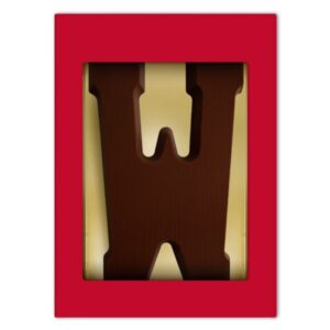 Chocoladeletter W puur 200 gram