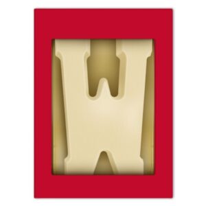 Chocoladeletter W wit 200 gram