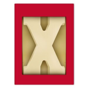 Chocoladeletter X wit 200 gram