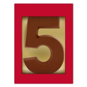 Chocolade cijfer 5 melk 80 gram