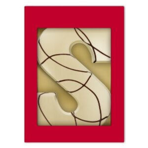 Letter S Praliné Wit
