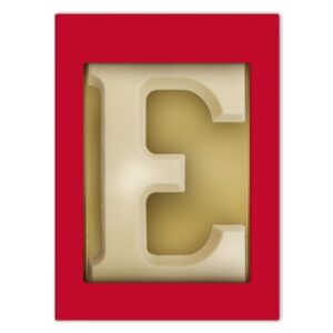 Chocoladeletter E wit 175 gram