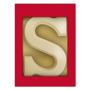 Chocoladeletter S wit 175 gram