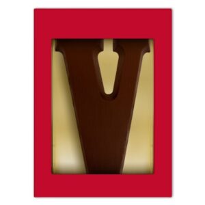 Chocoladeletter V puur 175 gram