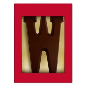 Chocoladeletter W puur 175 gram
