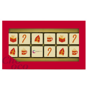 ChocoGiftbox 12 LogoBlokjes Sint Seizoen + Logo
