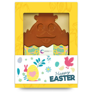ChocoShape Kuiken - print Pasen met logo (175 gram)