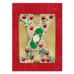 Luxe gedecoreerde Kerst chocoladeletter X 240 gram